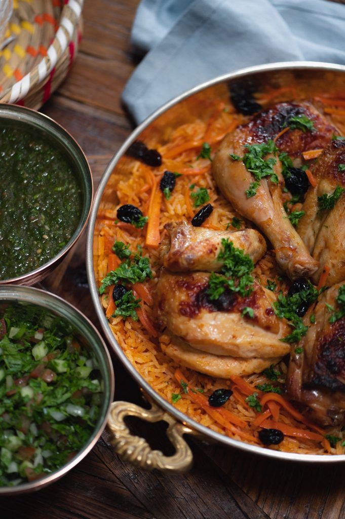 طريقة الرز البخاري بالدجاج